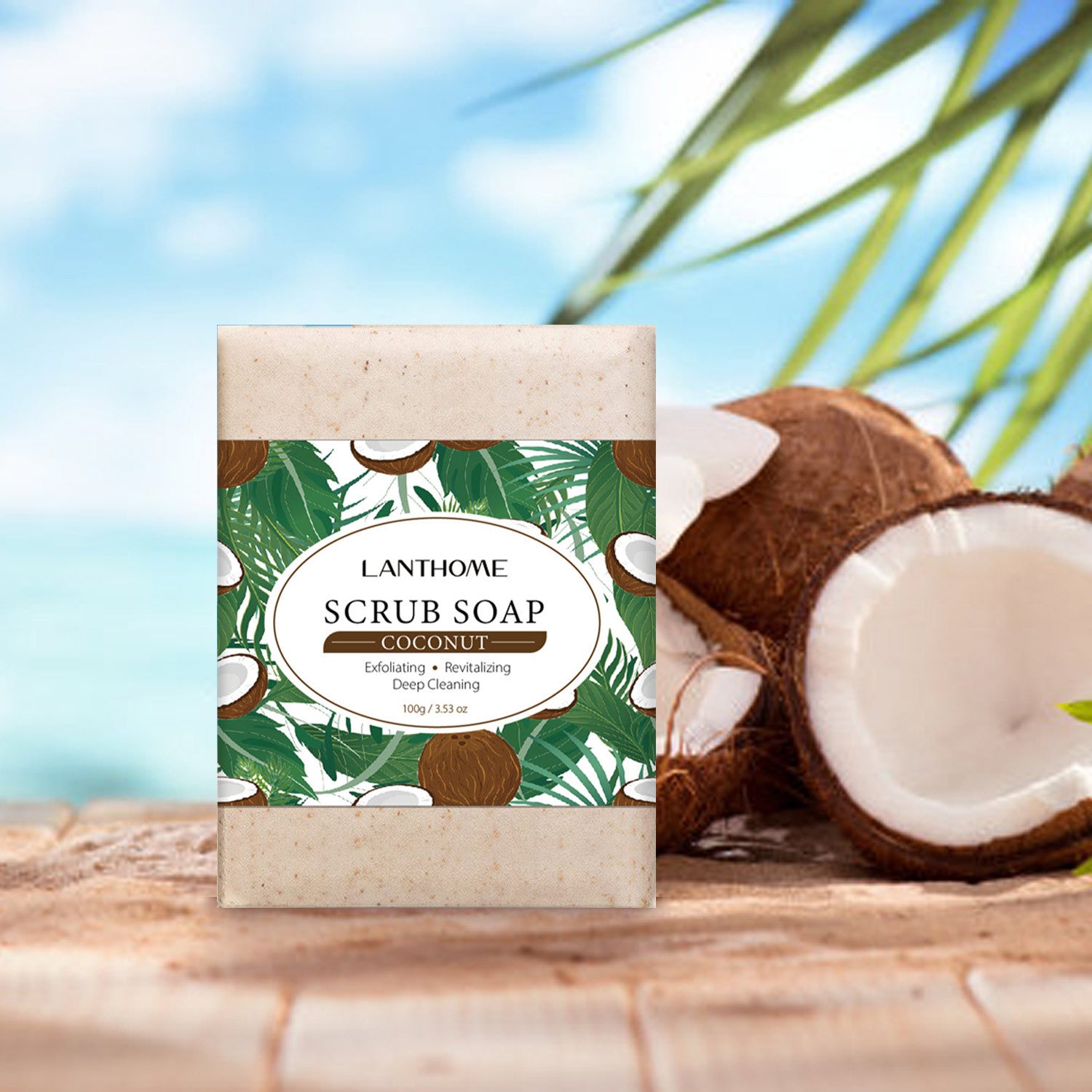 Facial Scrub Soap Essential Oil Cleansing Facial Body Scrub Soap
