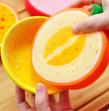 Fruit thick sponge scouring pad
