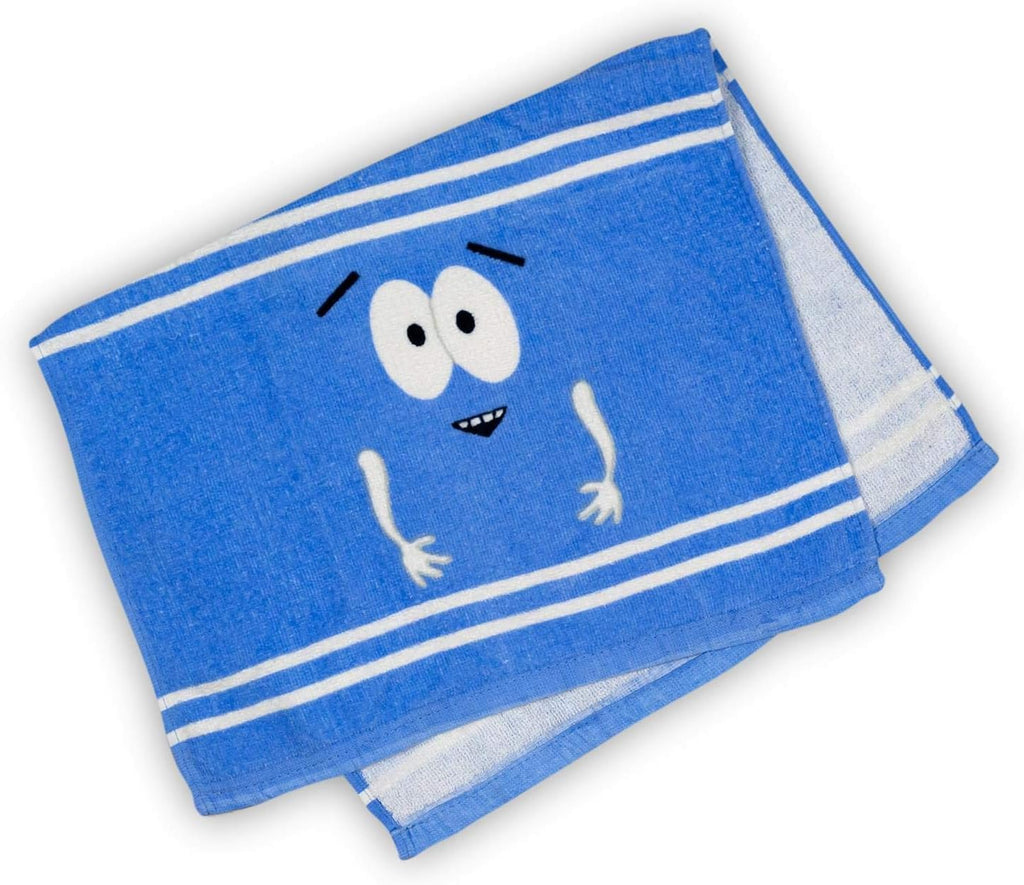 South Park Towelie Cotton Hand Towel | Quick-Dry Wash Cloth, Highly Absorbent Dish Towel | Home Decor Accessories for Kitchen, Bathroom, Gym, Beauty, Spa | Fun Nostalgic Gifts and Collectibles