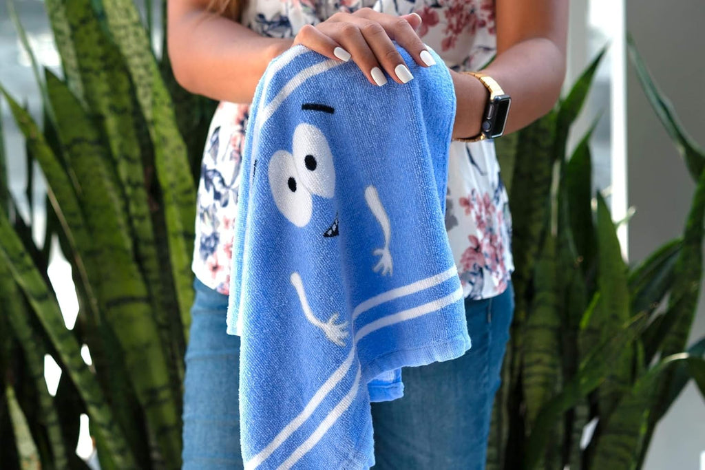 South Park Towelie Cotton Hand Towel | Quick-Dry Wash Cloth, Highly Absorbent Dish Towel | Home Decor Accessories for Kitchen, Bathroom, Gym, Beauty, Spa | Fun Nostalgic Gifts and Collectibles